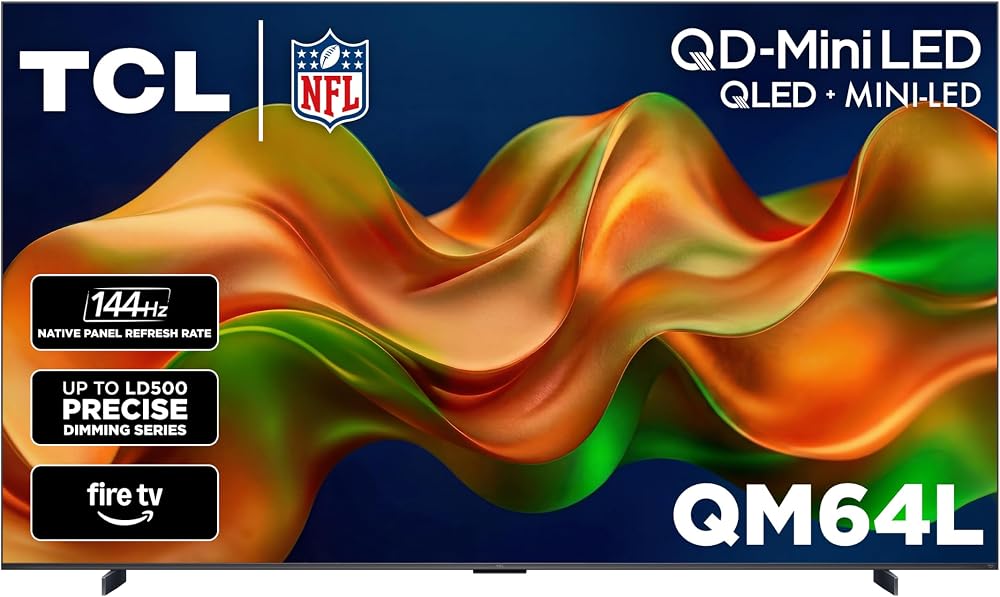 Large-screen smart TV displaying a clear, bright picture for senior viewers