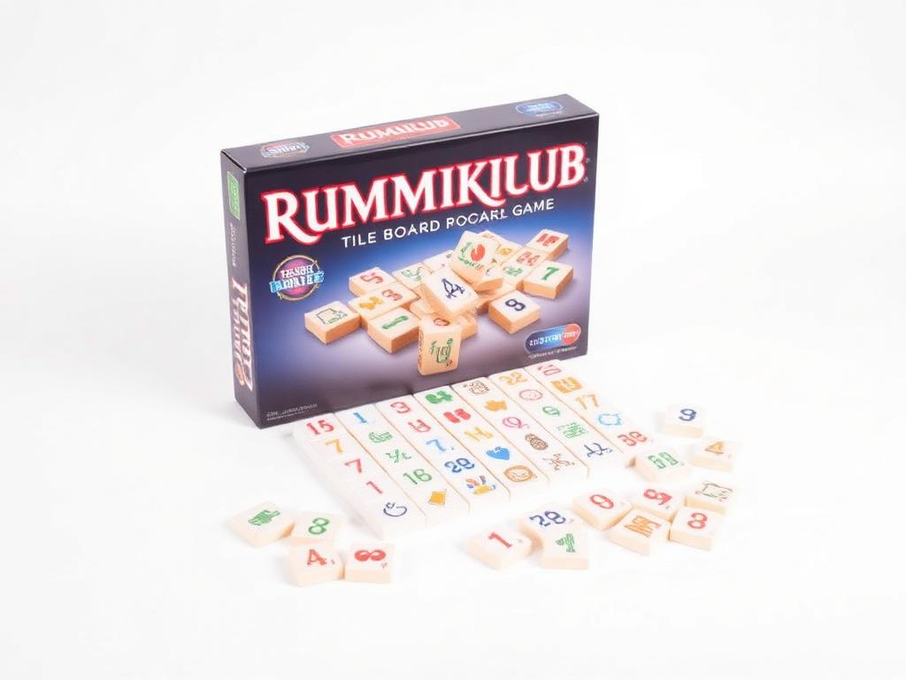 Rummikub tile game set arranged on a table for senior game night